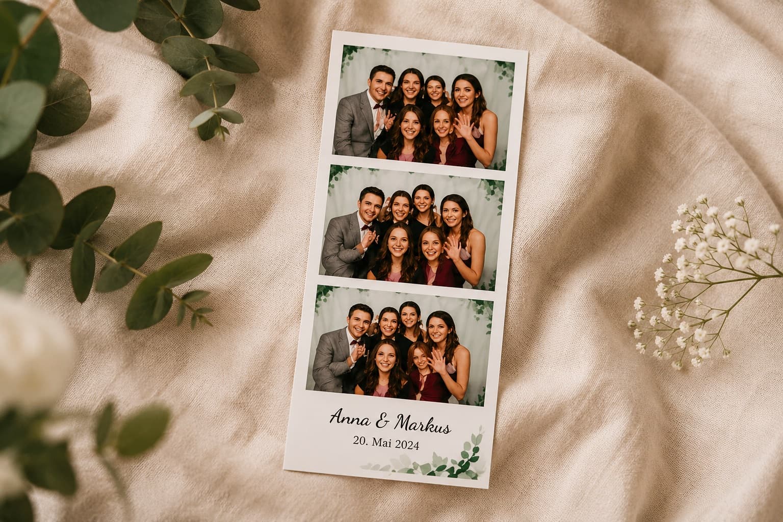 Individuelles Fotolayout für eine Hochzeit